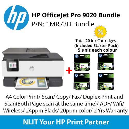 HP OfficeJet Pro 9020 4 HP XL Orginal Ink Cartridges Bundle   HP OfficeJet Pro 9020 All In One Bundle 500x500 